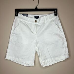 NWT J. Crew Women's White Bermuda Shorts Size 00